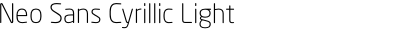 Neo Sans Cyrillic Light